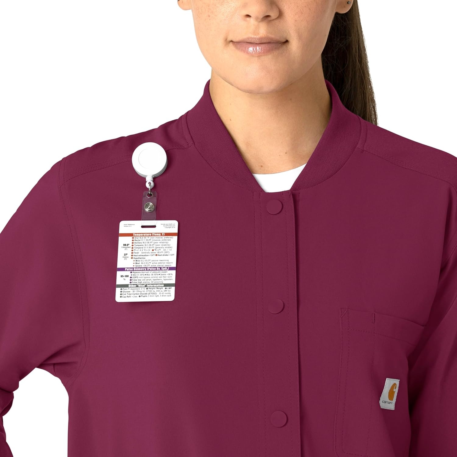 image:imageCarhartt Scrubs C81023 Womens Rugged Flex Modern Fit Bonded Fleece JaWine