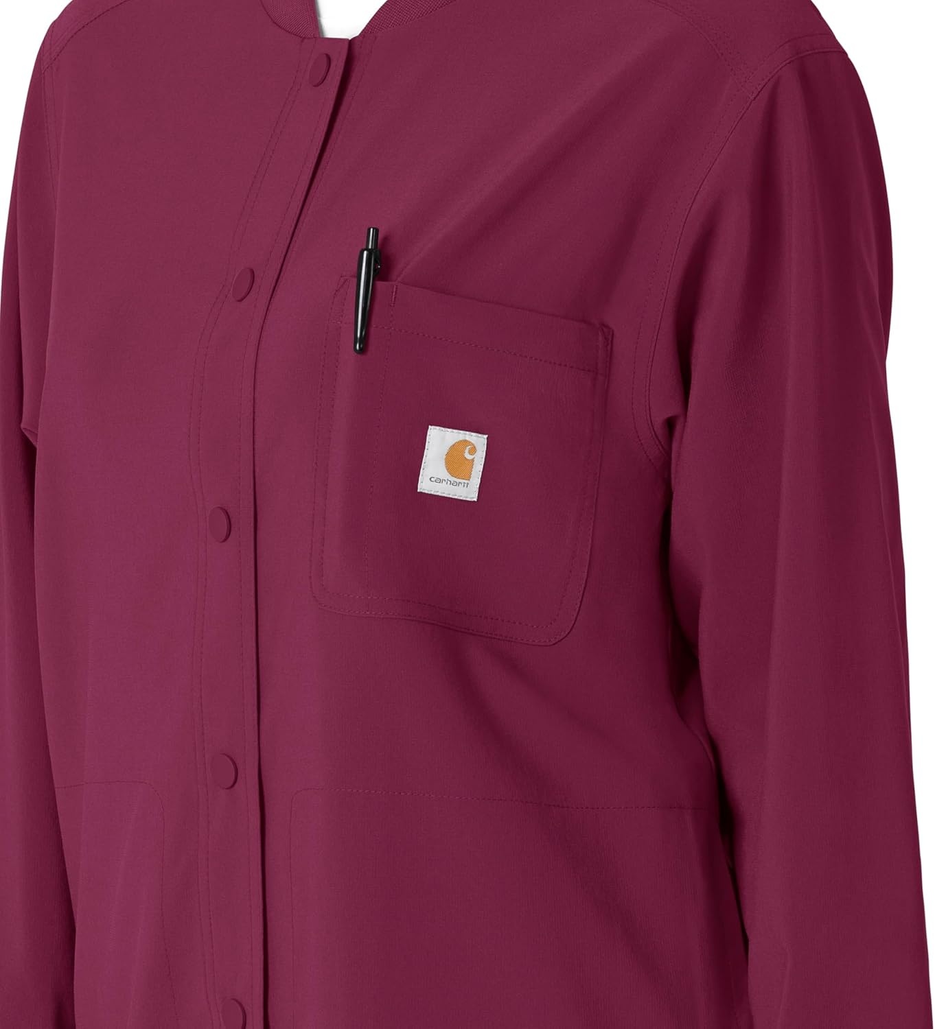 image:imageCarhartt Scrubs C81023 Womens Rugged Flex Modern Fit Bonded Fleece JaWine