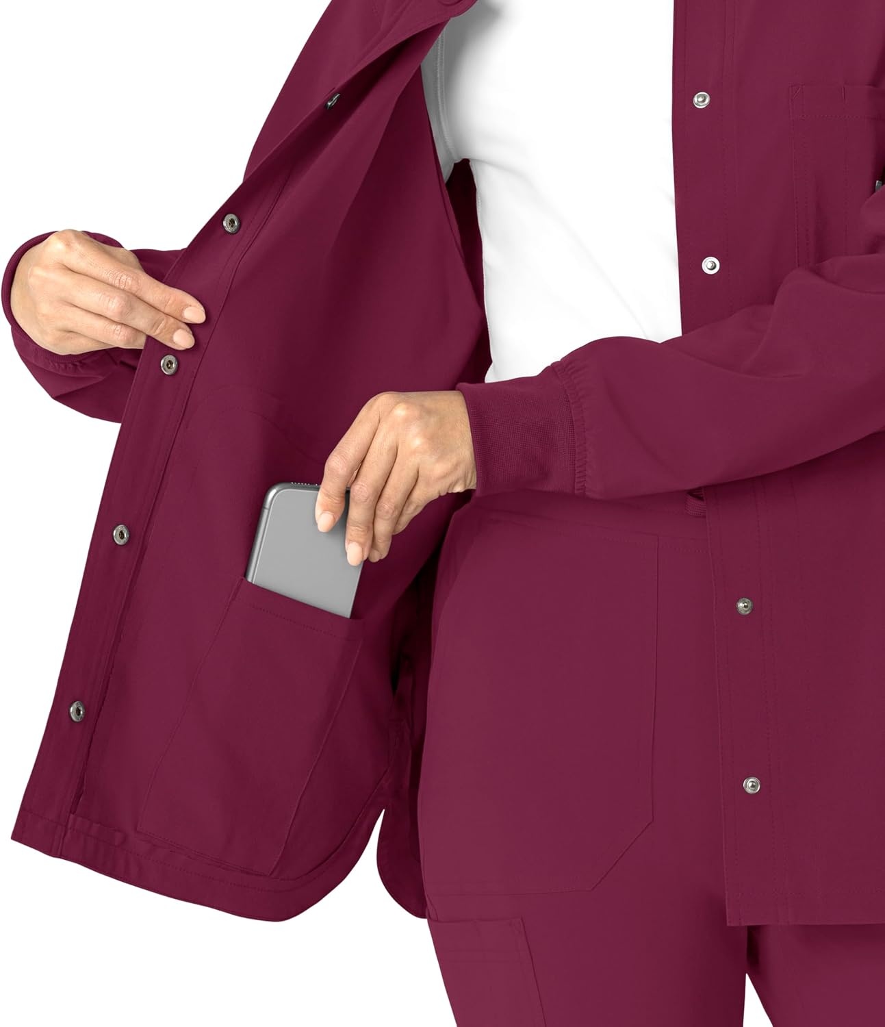 image:imageCarhartt Scrubs C81023 Womens Rugged Flex Modern Fit Bonded Fleece JaWine