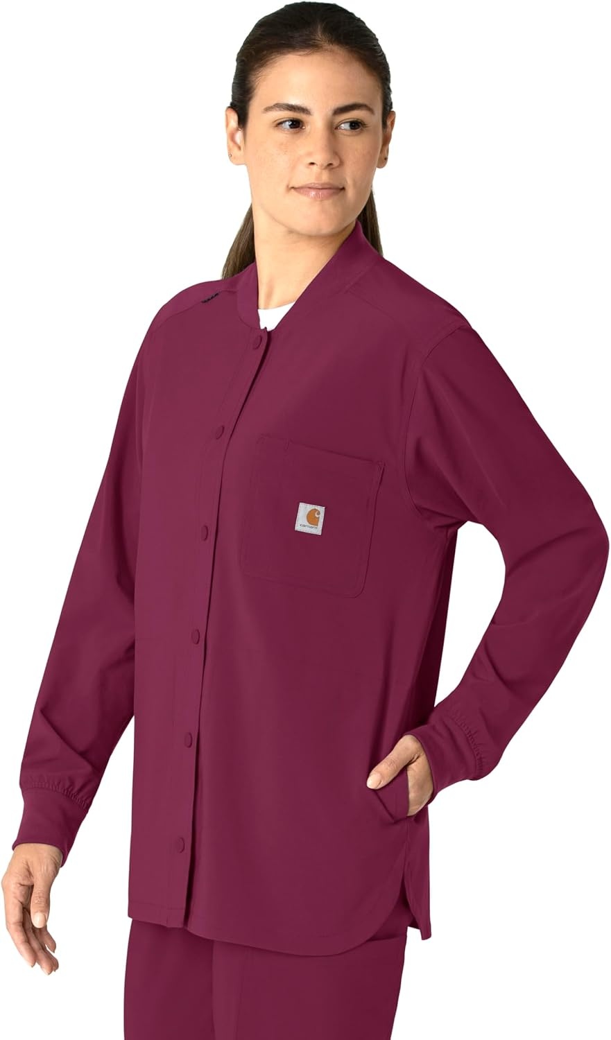 image:imageCarhartt Scrubs C81023 Womens Rugged Flex Modern Fit Bonded Fleece JaWine