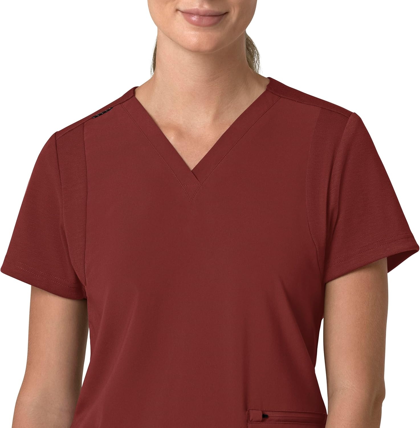 image:imageCarhartt Scrubs for Women Force CrossFlex Panel VNeck Tops with 3 PocketsAmber Terrain