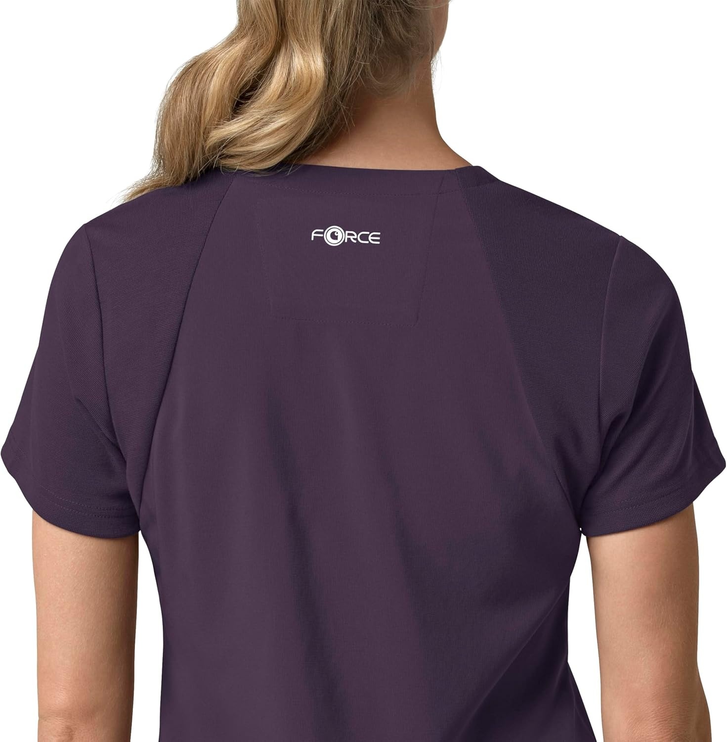 image:imageCarhartt Scrubs for Women Force CrossFlex Panel VNeck Tops with 3 PocketsBlack Plum