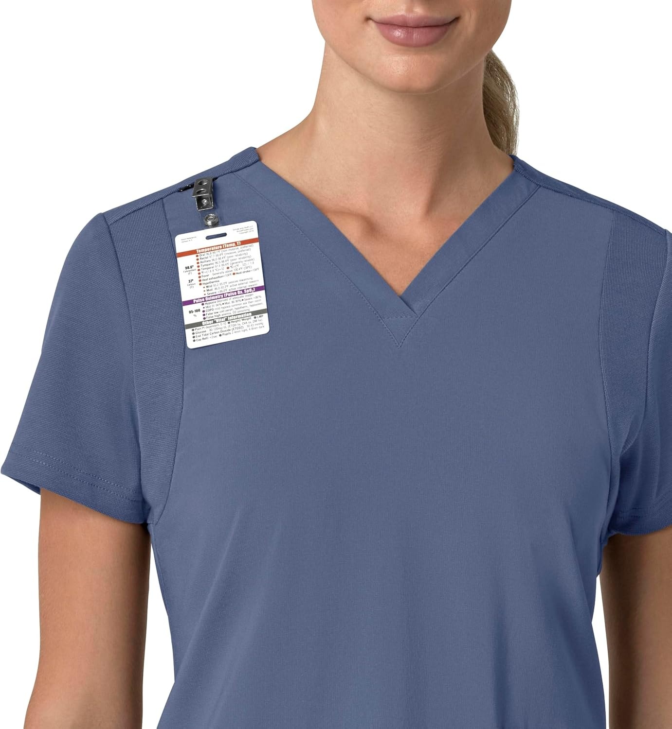 image:imageCarhartt Scrubs for Women Force CrossFlex Panel VNeck Tops with 3 PocketsRiverside