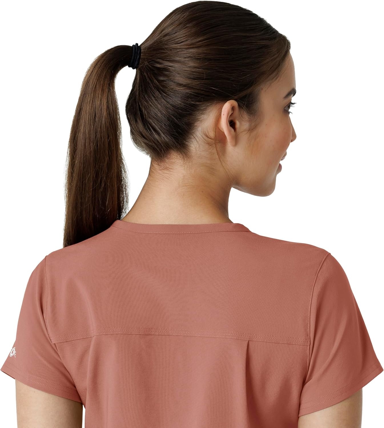 image:imageCarhartt Scrubs for Women Force CrossFlex Panel VNeck Tops with 3 PocketsWild Rose