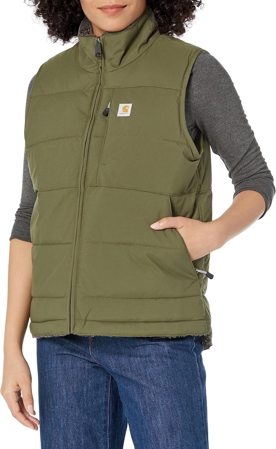 image:imageCarhartt Womens 105607 Womens Montana Reversible Relaxed Fit Insulated VestBasil