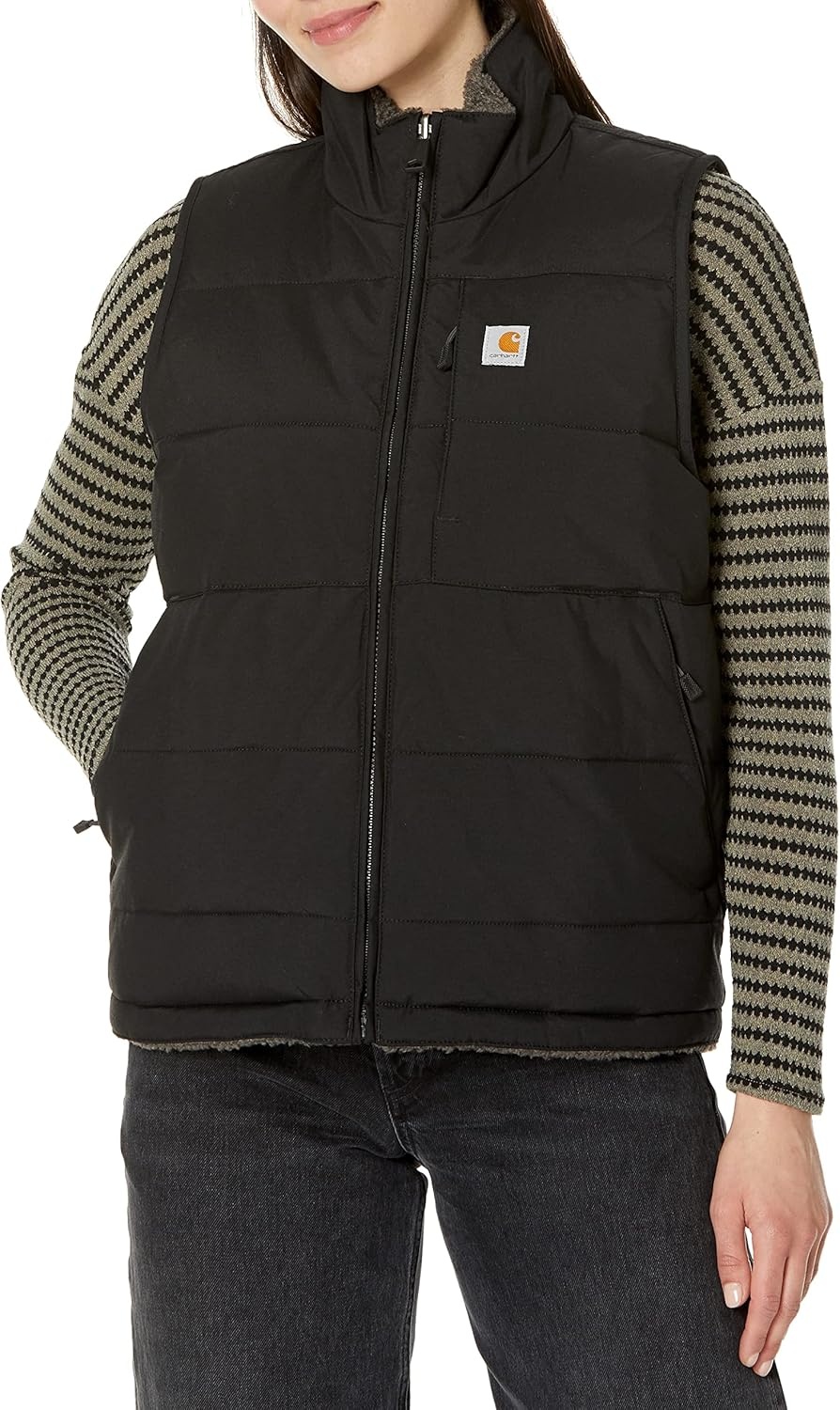 image:imageCarhartt Womens 105607 Womens Montana Reversible Relaxed Fit Insulated VestBlack