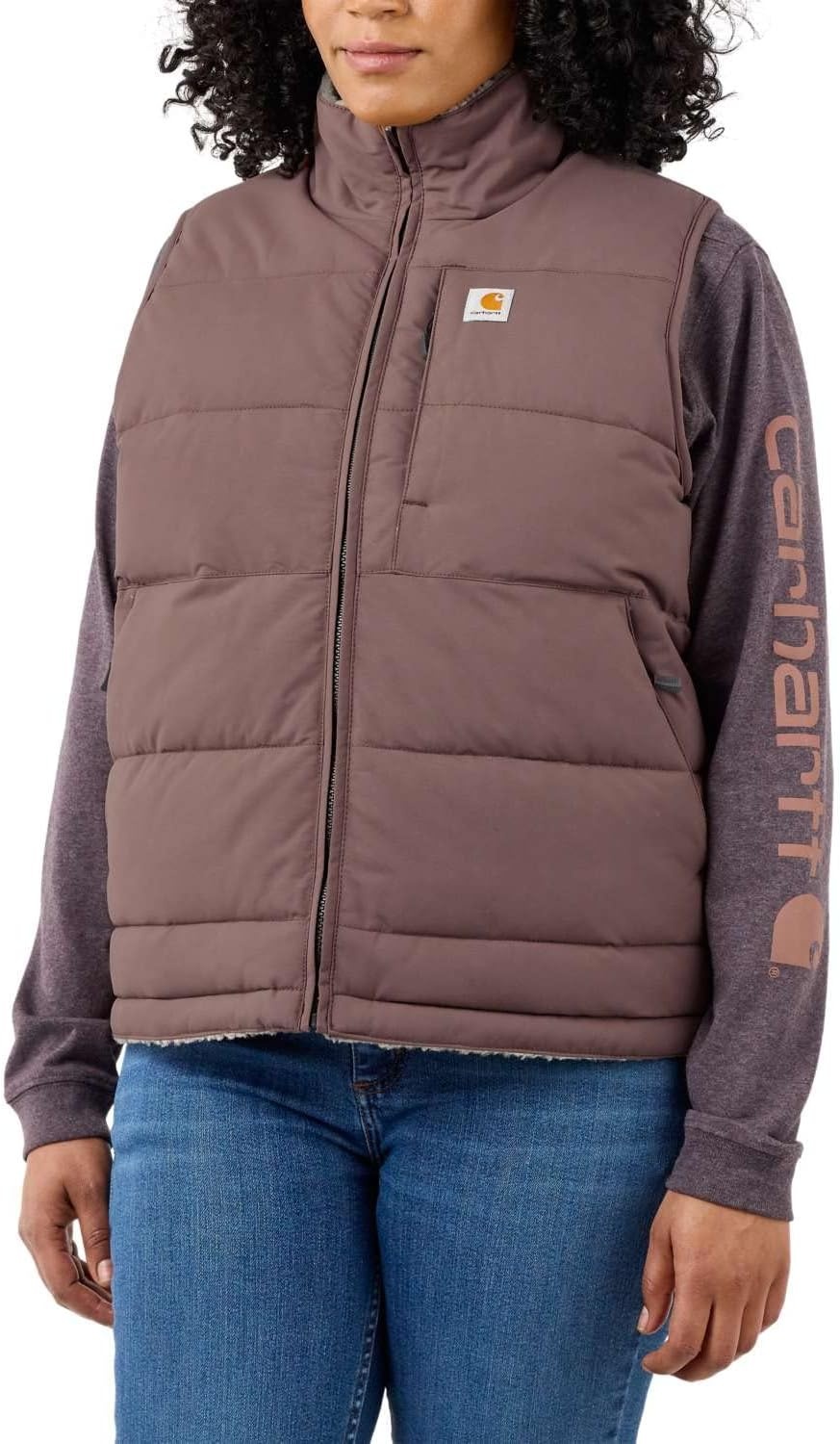 image:imageCarhartt Womens 105607 Womens Montana Reversible Relaxed Fit Insulated VestNutmeg