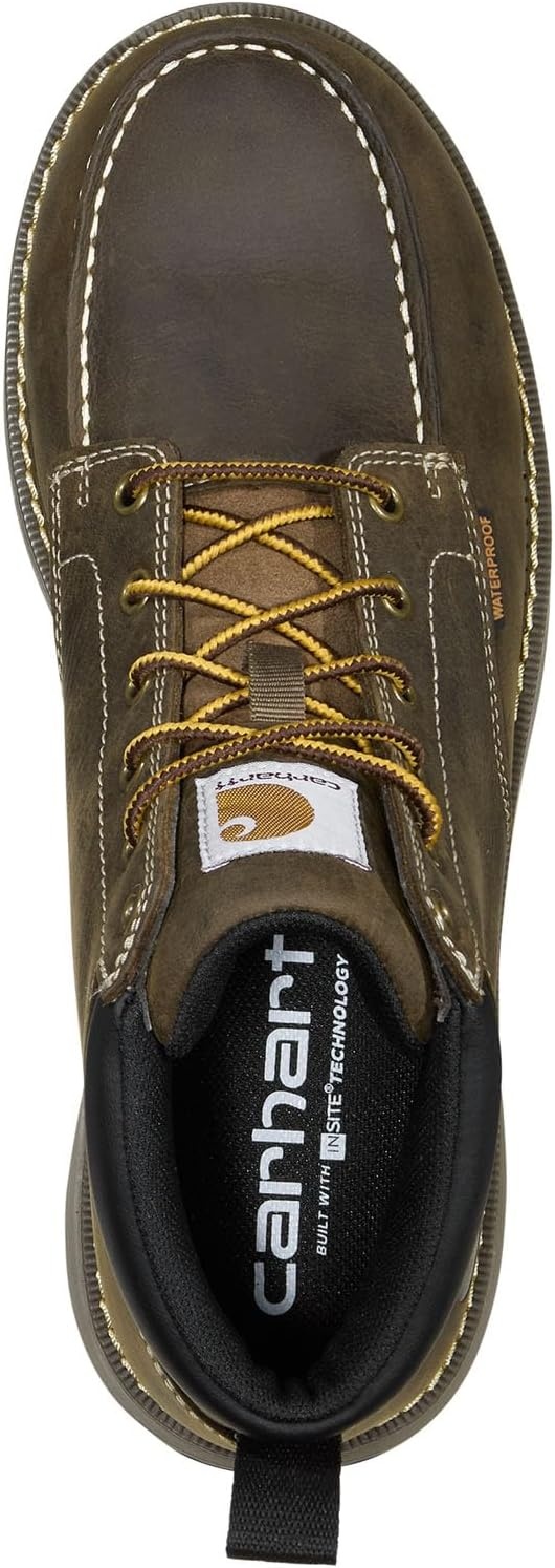 image:imageCarhartt Womens 5 Trademill Nano Toe Waterproof SRO BootMossy Brown