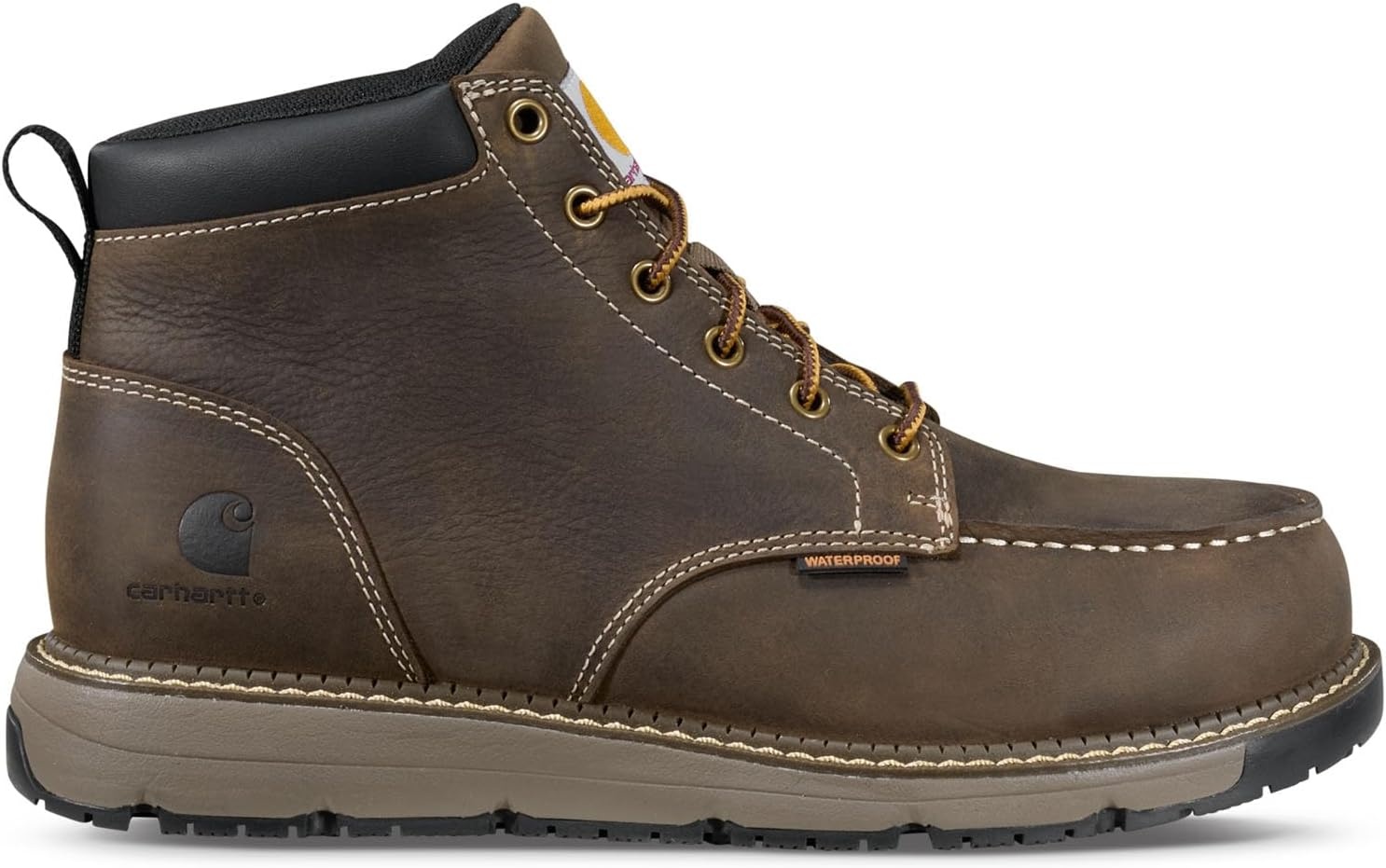 image:imageCarhartt Womens 5 Trademill Nano Toe Waterproof SRO BootMossy Brown