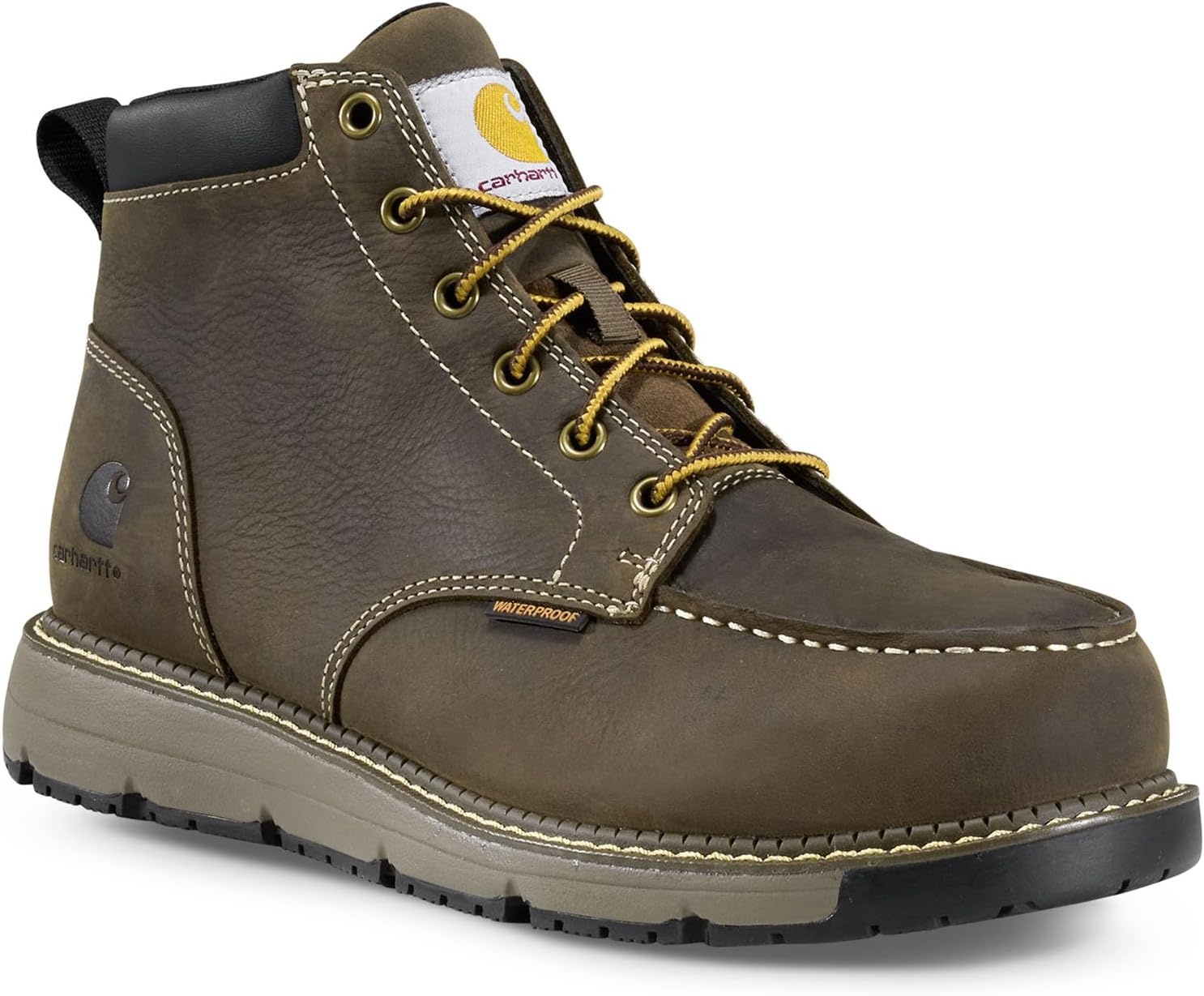 image:imageCarhartt Womens 5 Trademill Nano Toe Waterproof SRO BootMossy Brown