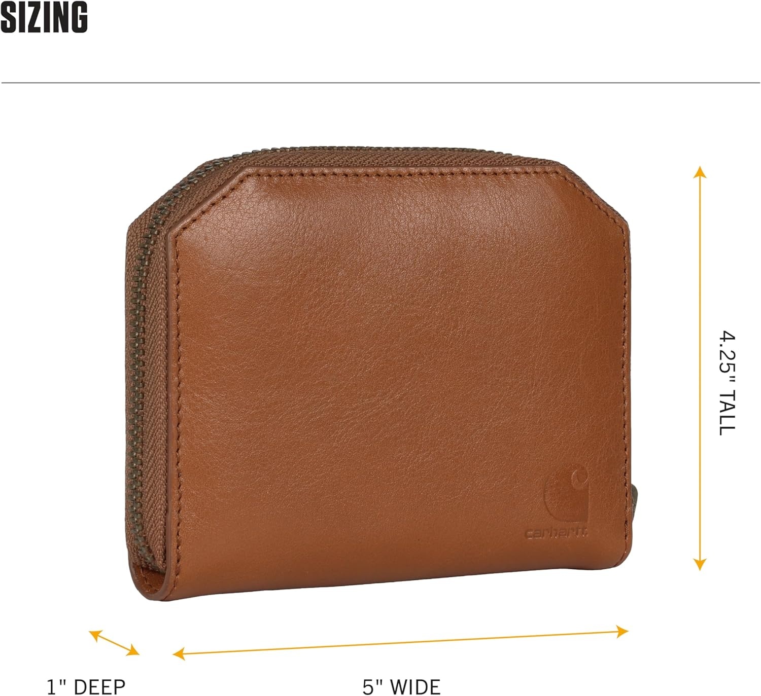 image:imageCarhartt Womens Casual Full Grain Leather Wallets Multiple Card and Cash Compartments for Easy AccessBlack Hybrid Wallet