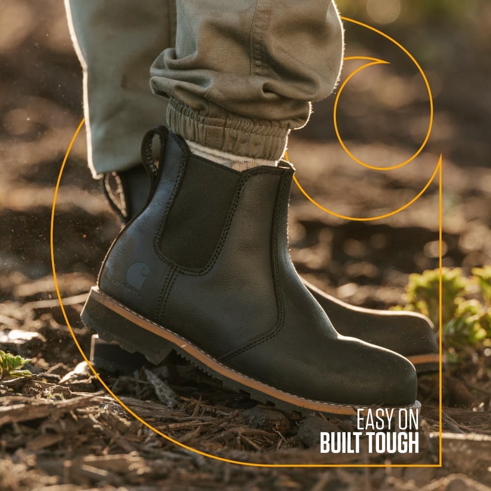 image:imageCarhartt Womens Frontier SoftToe Chelsea Work Boot Water Resistant SlipResistant Rubber Outsole Cushioned FootbedBlack