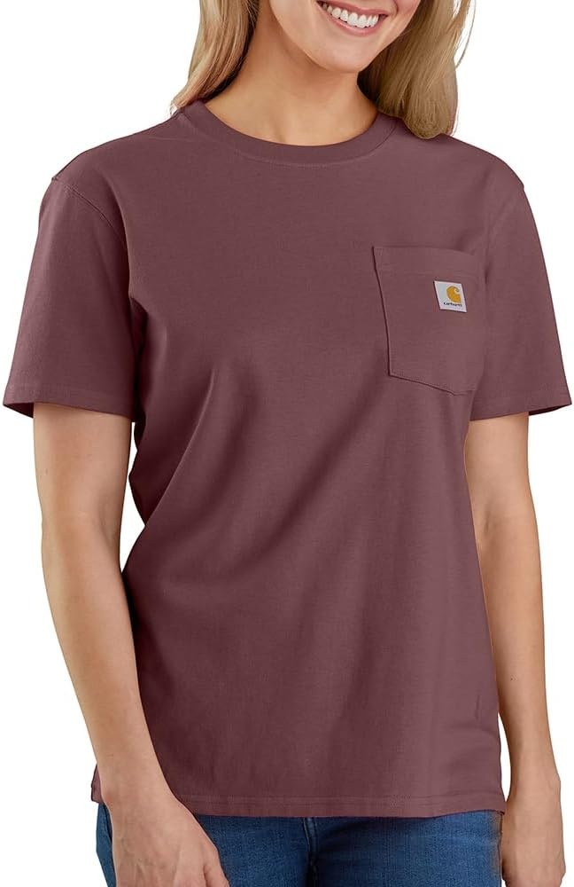 image:imageCarhartt Womens Iconic WK87 Pocket TShirt CloseoutBarnwood