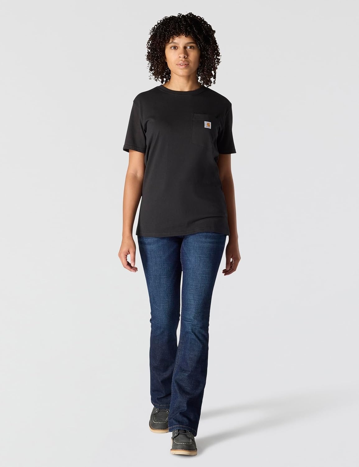 image:imageCarhartt Womens Iconic WK87 Pocket TShirt CloseoutBlack