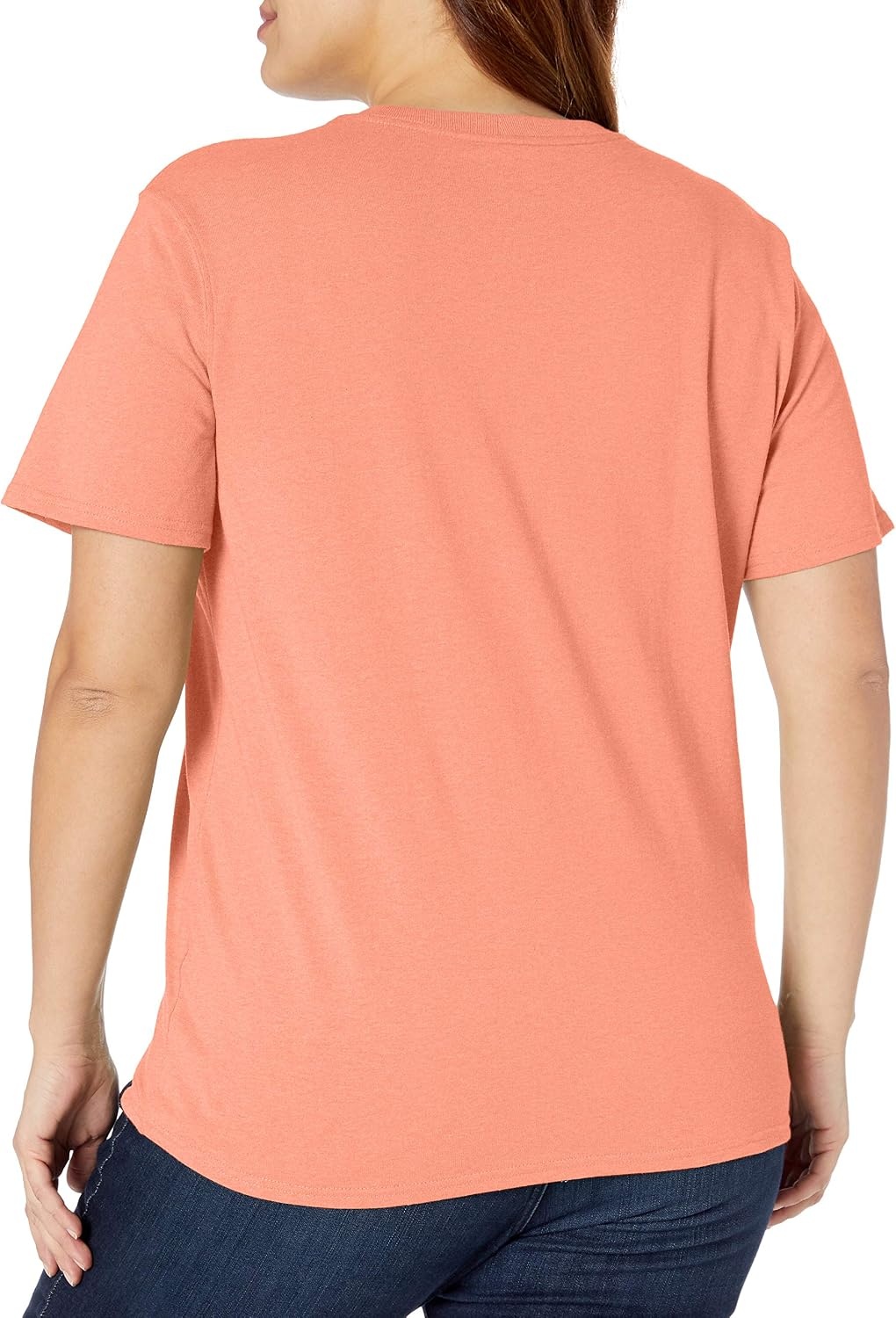 image:imageCarhartt Womens Iconic WK87 Pocket TShirt CloseoutCoral Haze Heather