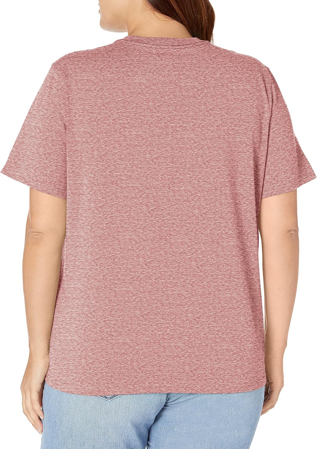 image:imageCarhartt Womens Iconic WK87 Pocket TShirt CloseoutDark Barn Red Snow Heather