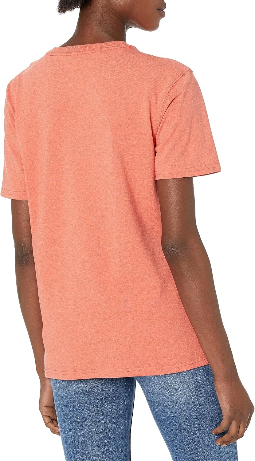 image:imageCarhartt Womens Iconic WK87 Pocket TShirt CloseoutEarthen Clay Heather
