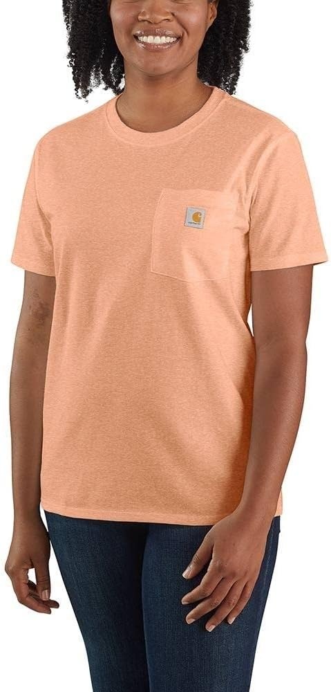 image:imageCarhartt Womens Iconic WK87 Pocket TShirt CloseoutGinger Heather