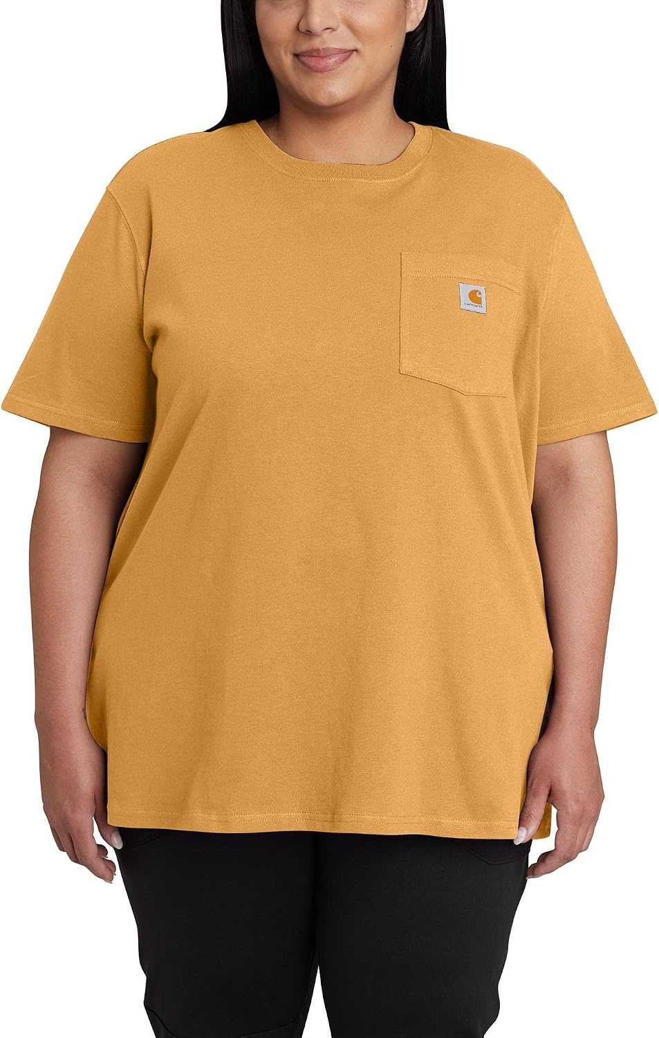 image:imageCarhartt Womens Iconic WK87 Pocket TShirt CloseoutGolden Oak