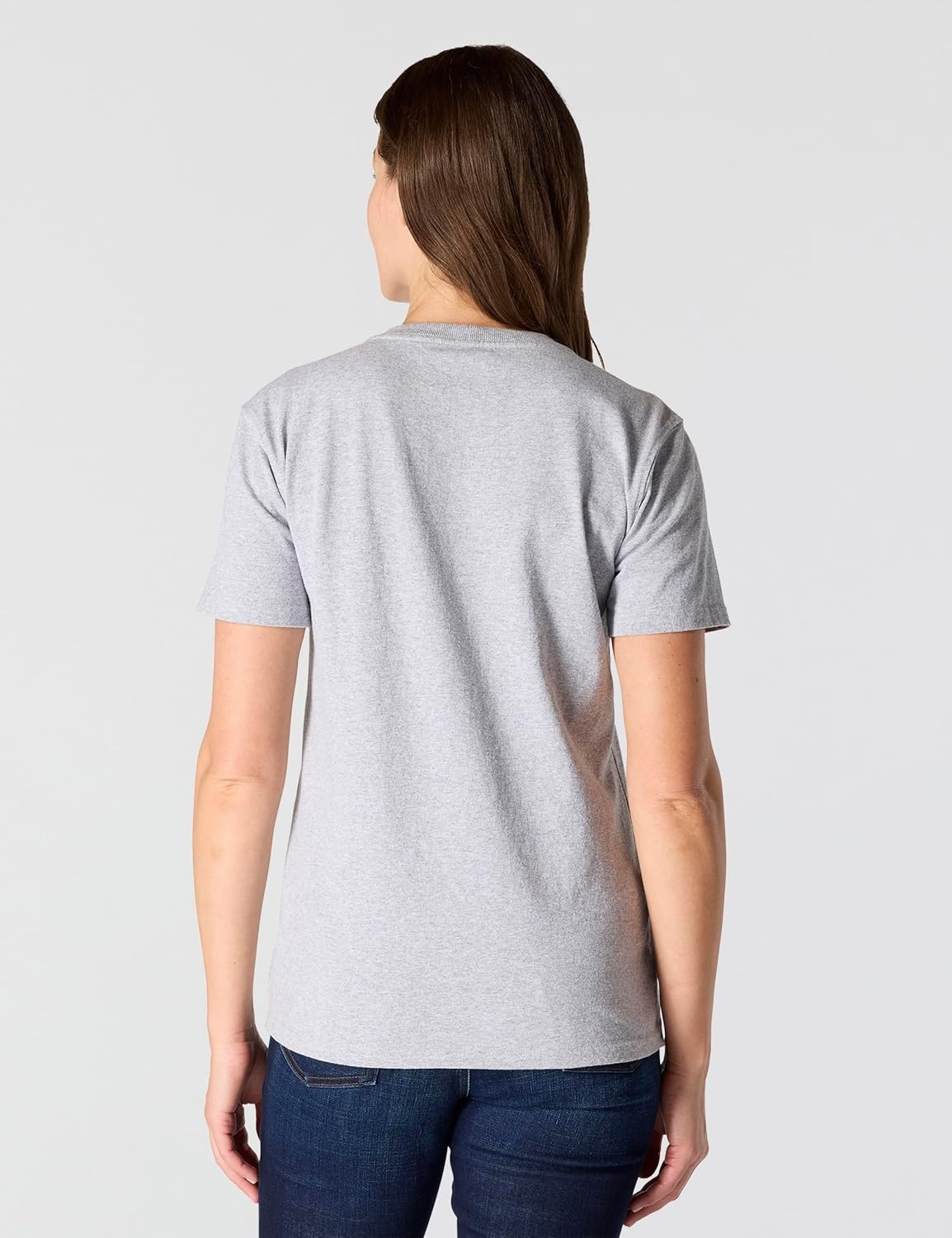 image:imageCarhartt Womens Iconic WK87 Pocket TShirt CloseoutHeather Gray