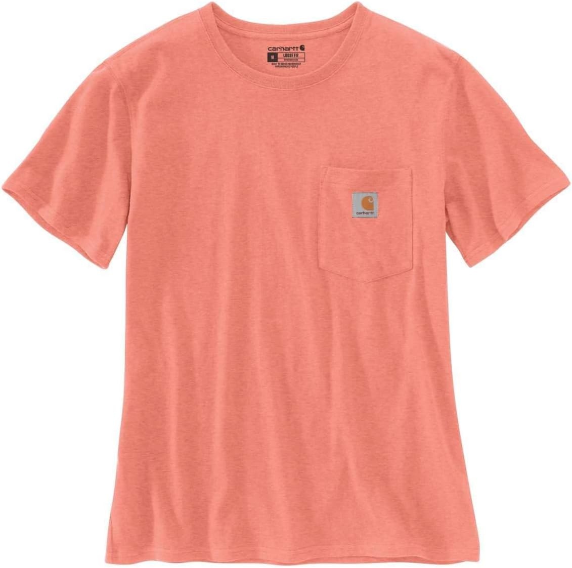 image:imageCarhartt Womens Iconic WK87 Pocket TShirt CloseoutHibiscus Heather