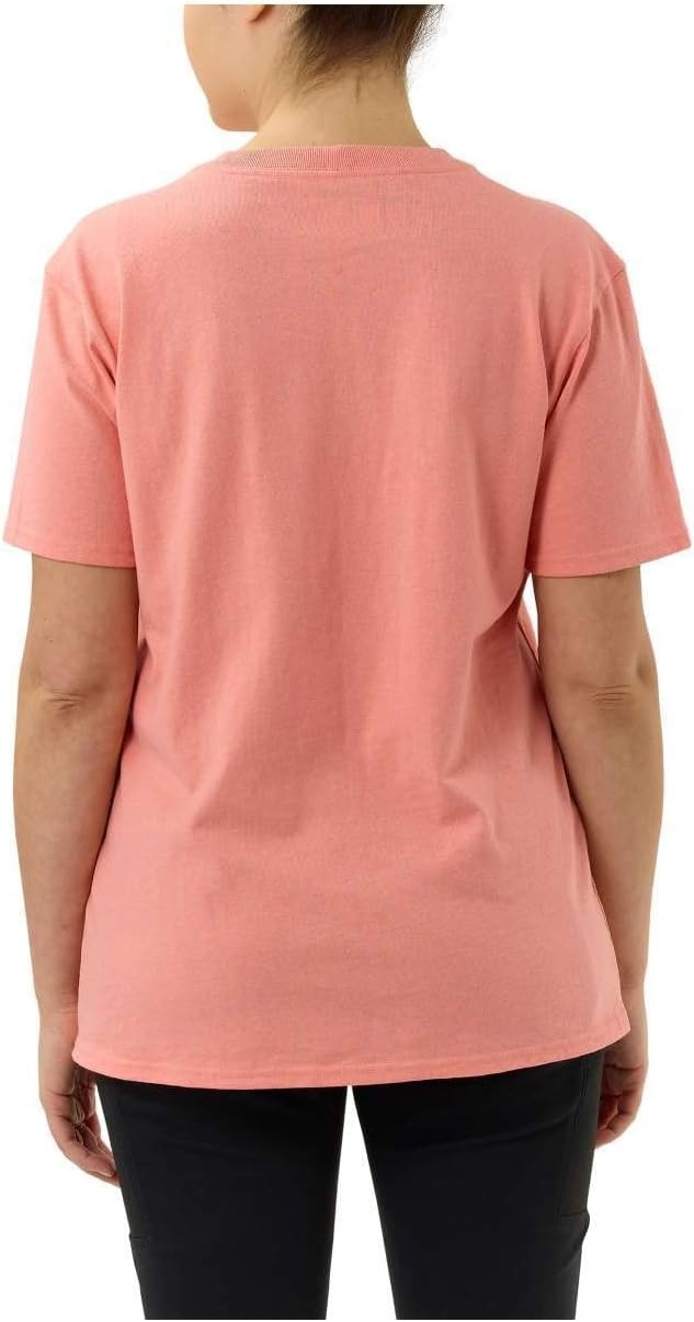 image:imageCarhartt Womens Iconic WK87 Pocket TShirt CloseoutHibiscus Heather