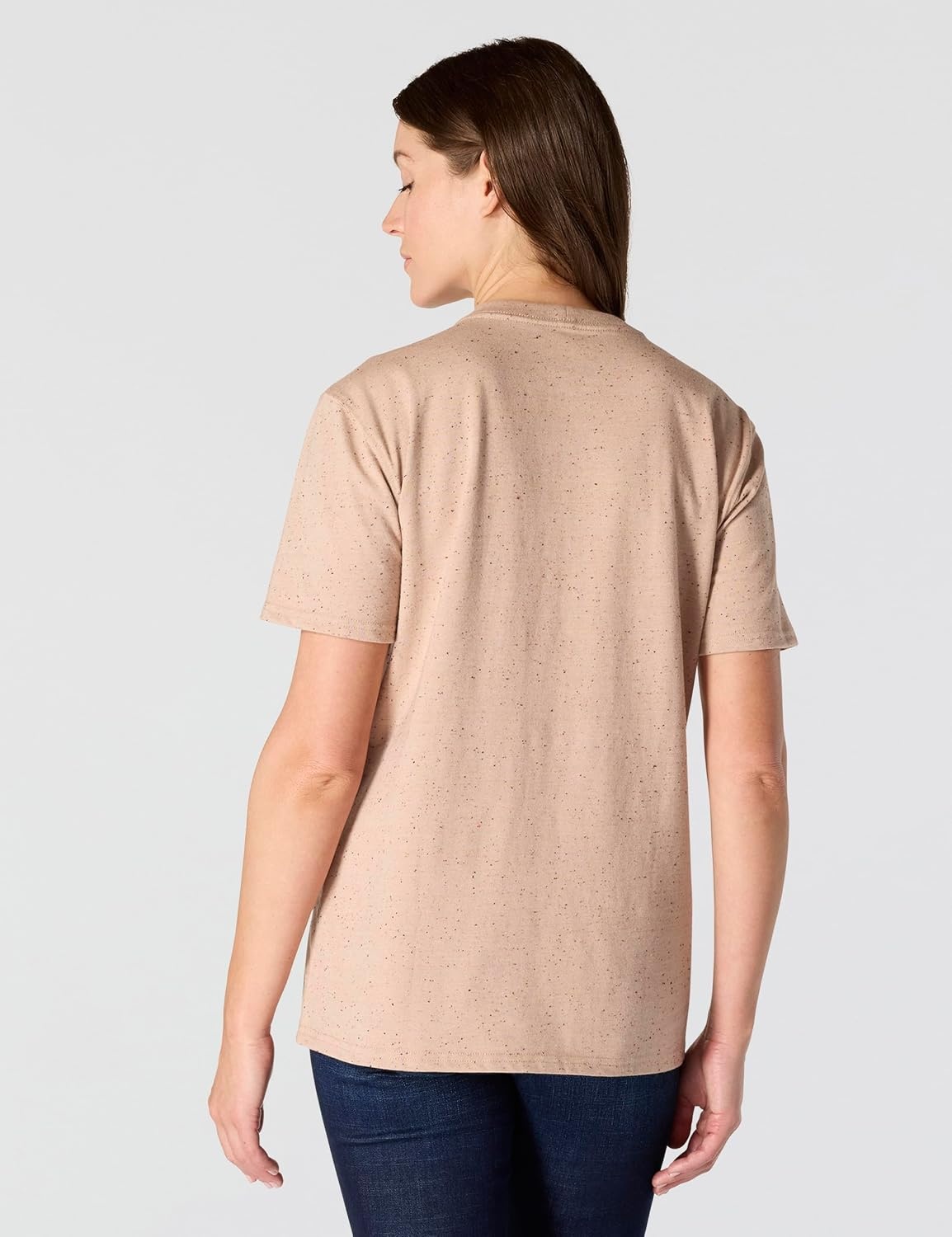 image:imageCarhartt Womens Iconic WK87 Pocket TShirt CloseoutLight Taupe Nep