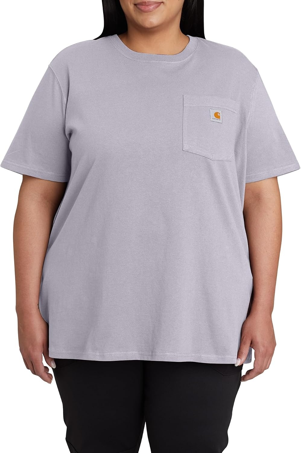 image:imageCarhartt Womens Iconic WK87 Pocket TShirt CloseoutLilac Haze
