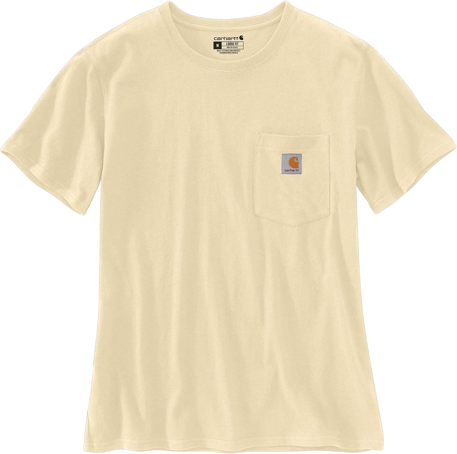 image:imageCarhartt Womens Iconic WK87 Pocket TShirt CloseoutOat Milk