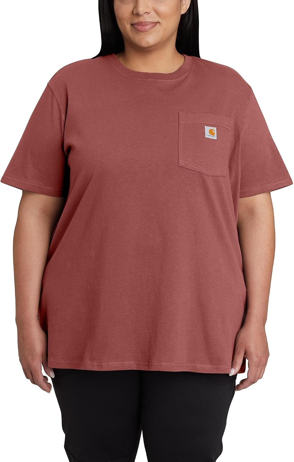 image:imageCarhartt Womens Iconic WK87 Pocket TShirt CloseoutSable