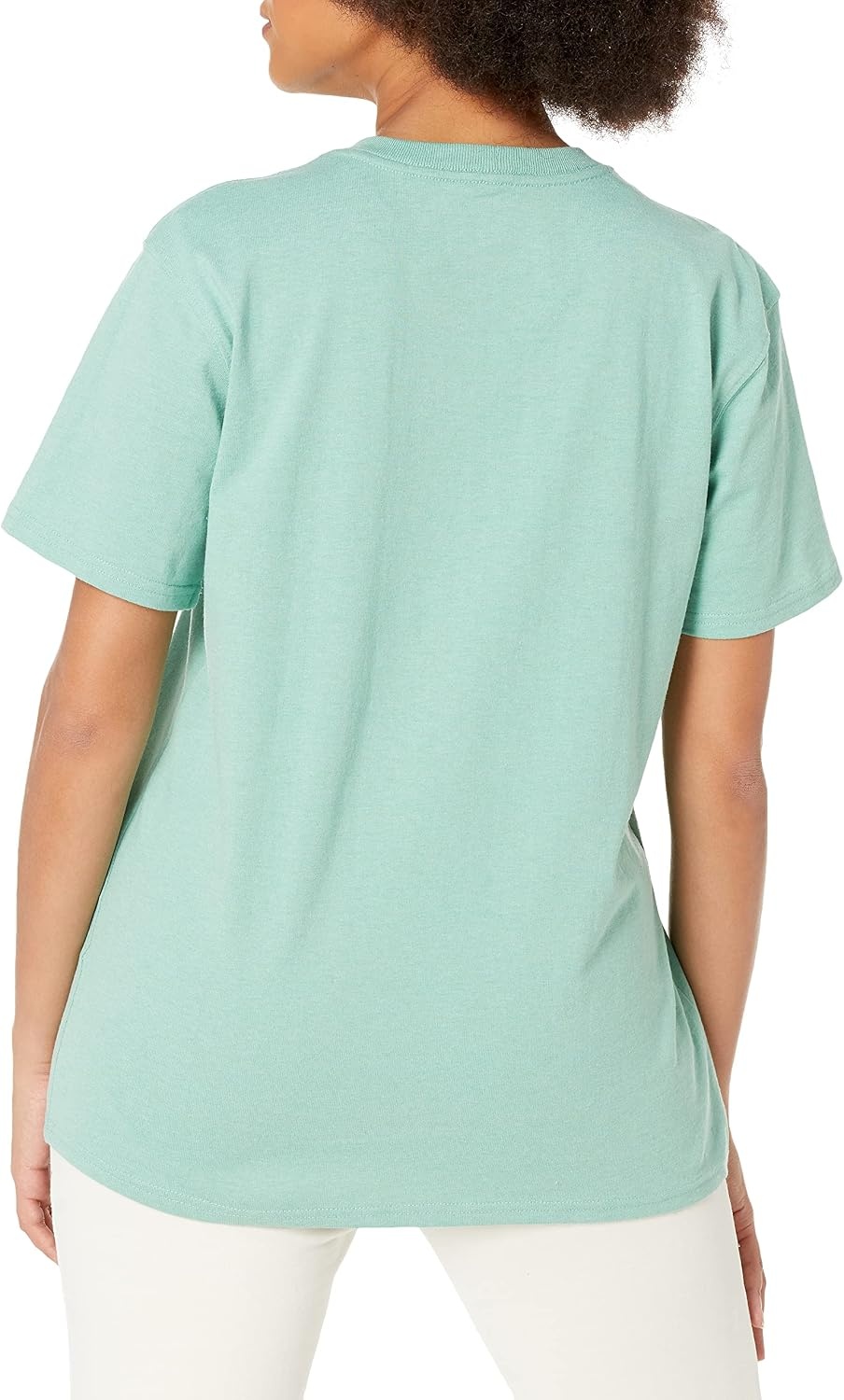 image:imageCarhartt Womens Iconic WK87 Pocket TShirt CloseoutSea Green Heather