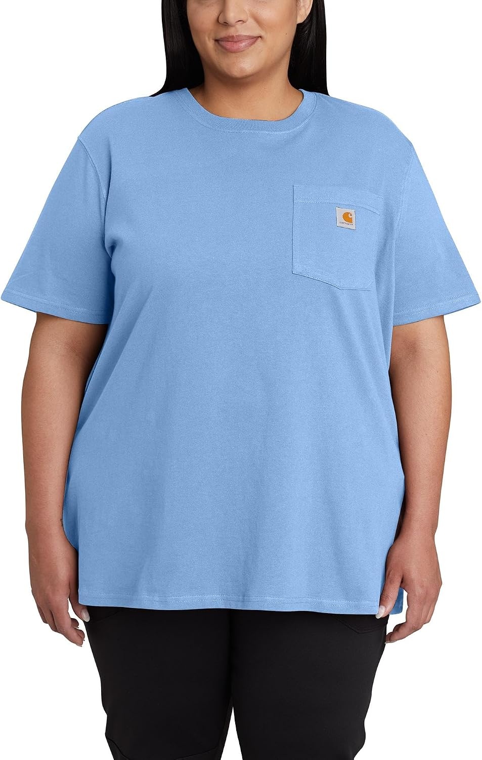 image:imageCarhartt Womens Iconic WK87 Pocket TShirt CloseoutSkystone