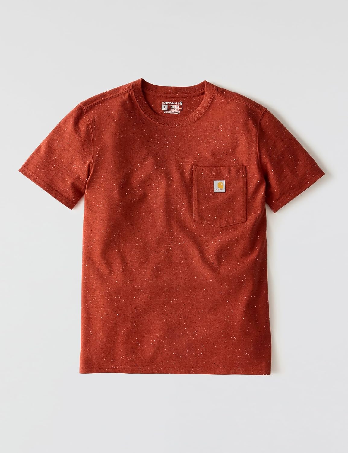 image:imageCarhartt Womens Iconic WK87 Pocket TShirt CloseoutSpice Red Nep