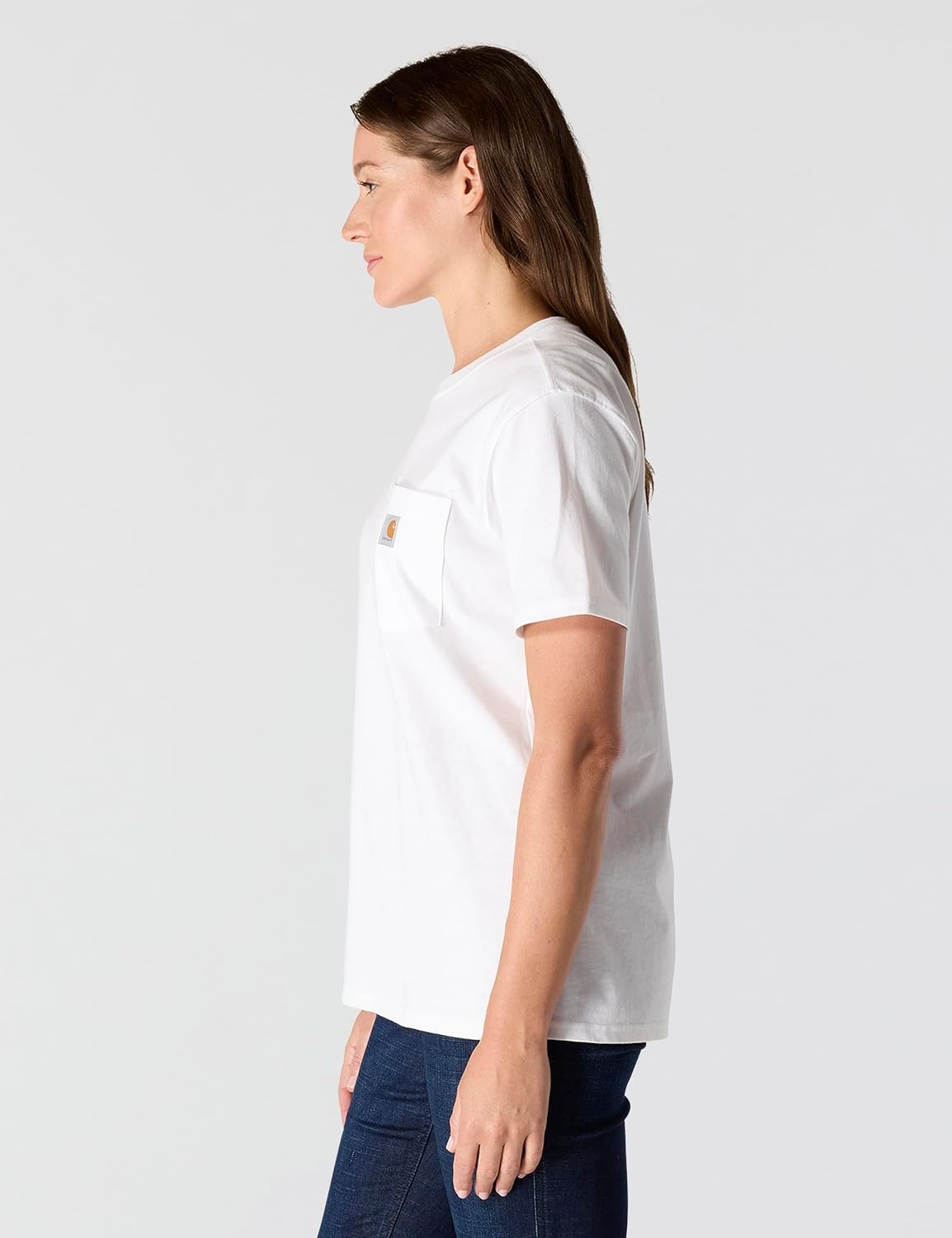 image:imageCarhartt Womens Iconic WK87 Pocket TShirt CloseoutWhite