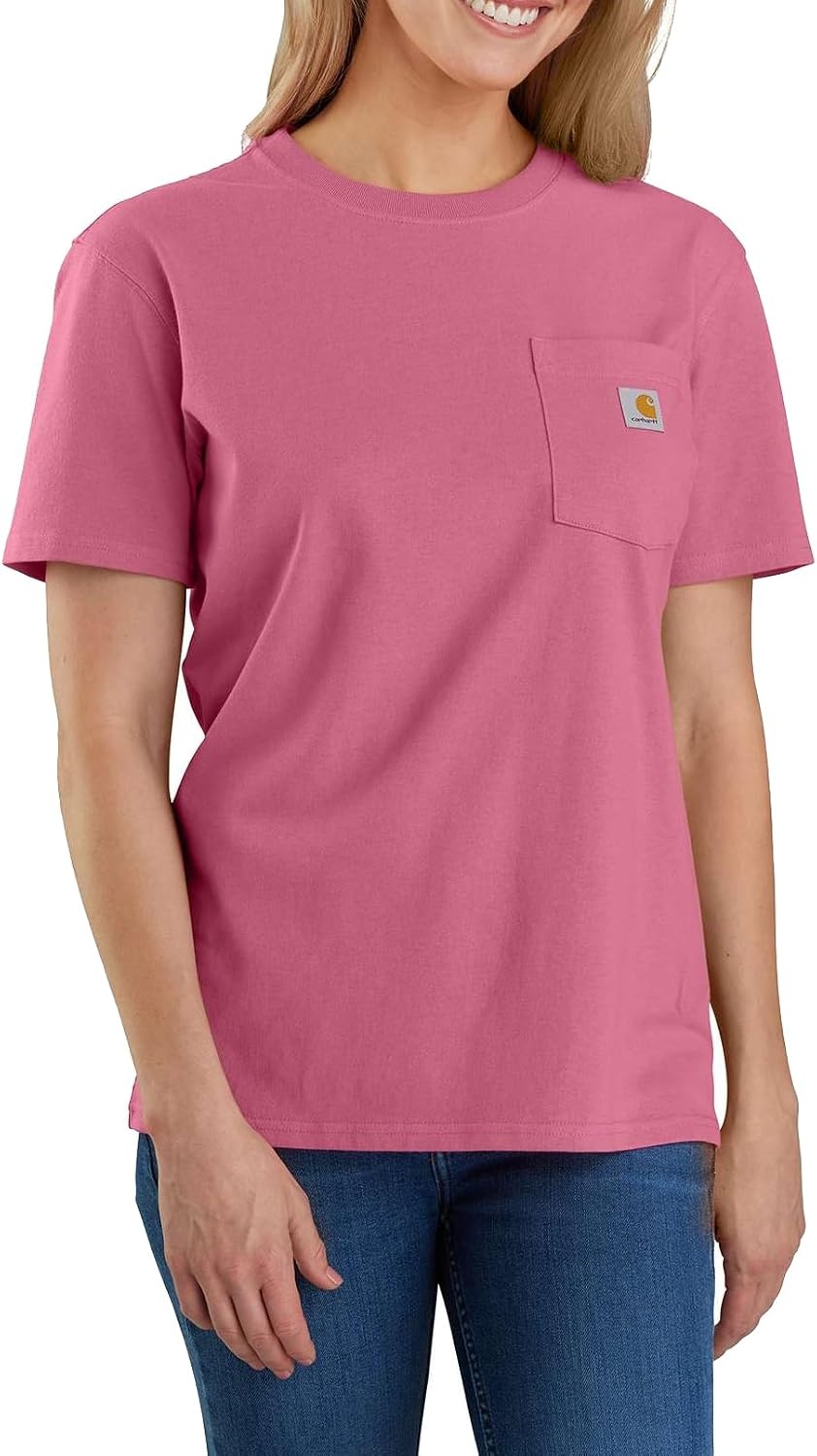 image:imageCarhartt Womens Iconic WK87 Pocket TShirt CloseoutWoodrose