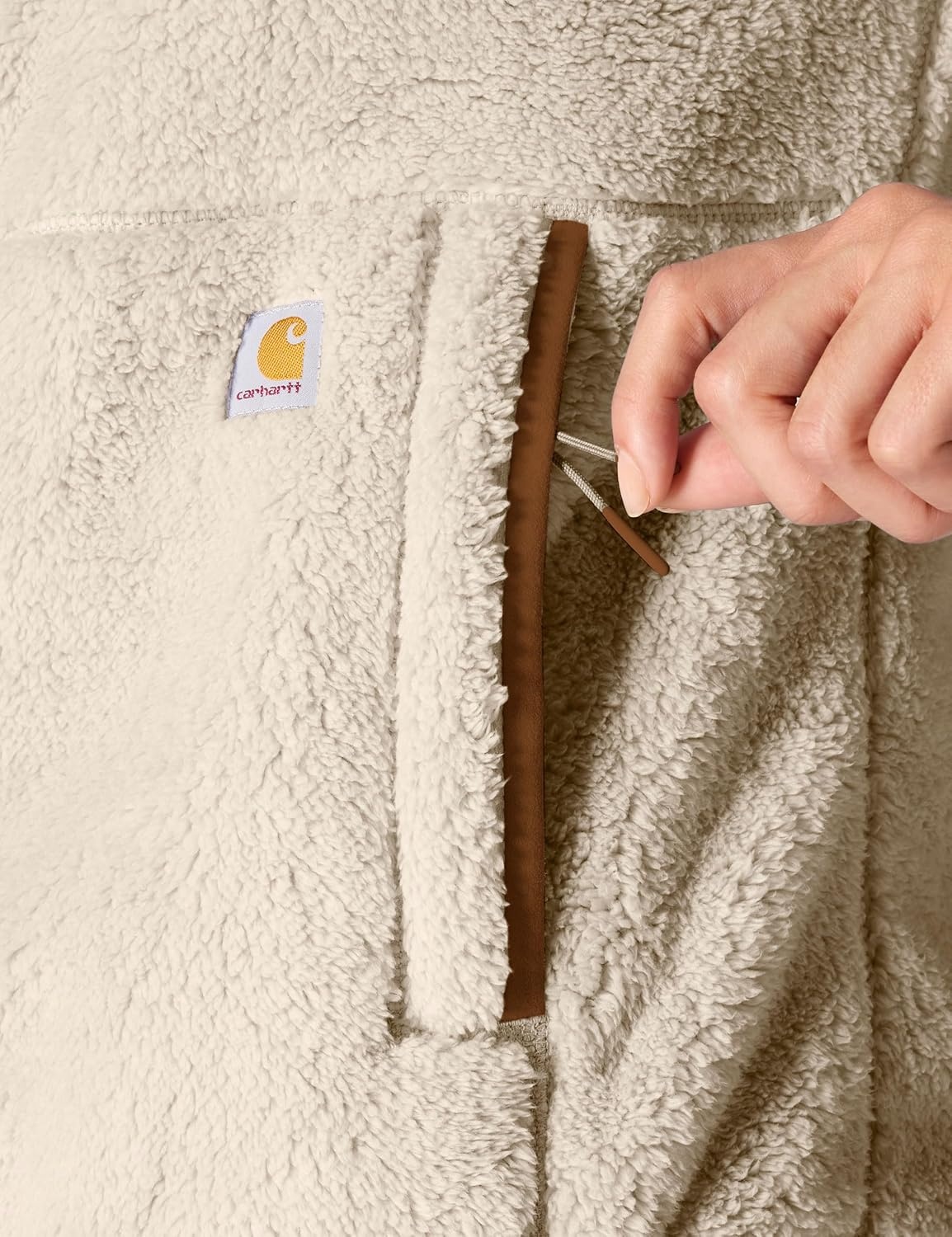 image:imageCarhartt Womens Loose Fit Fleece PulloverOat Milk
