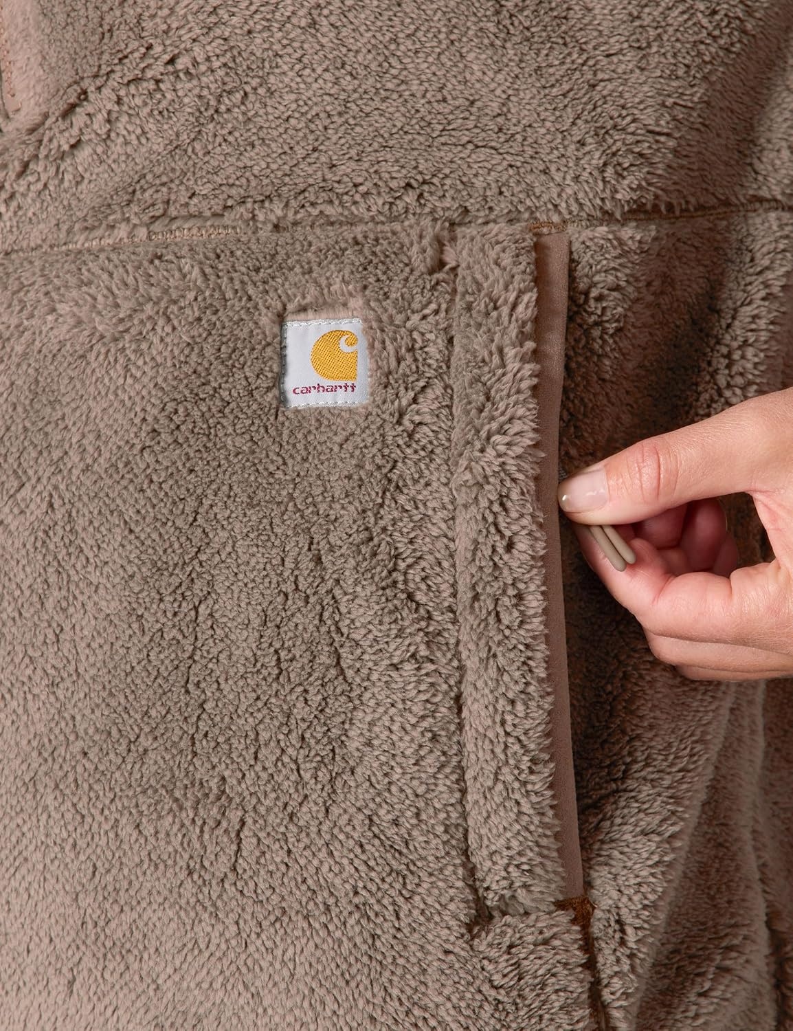 image:imageCarhartt Womens Loose Fit Fleece PulloverSoft Sepia