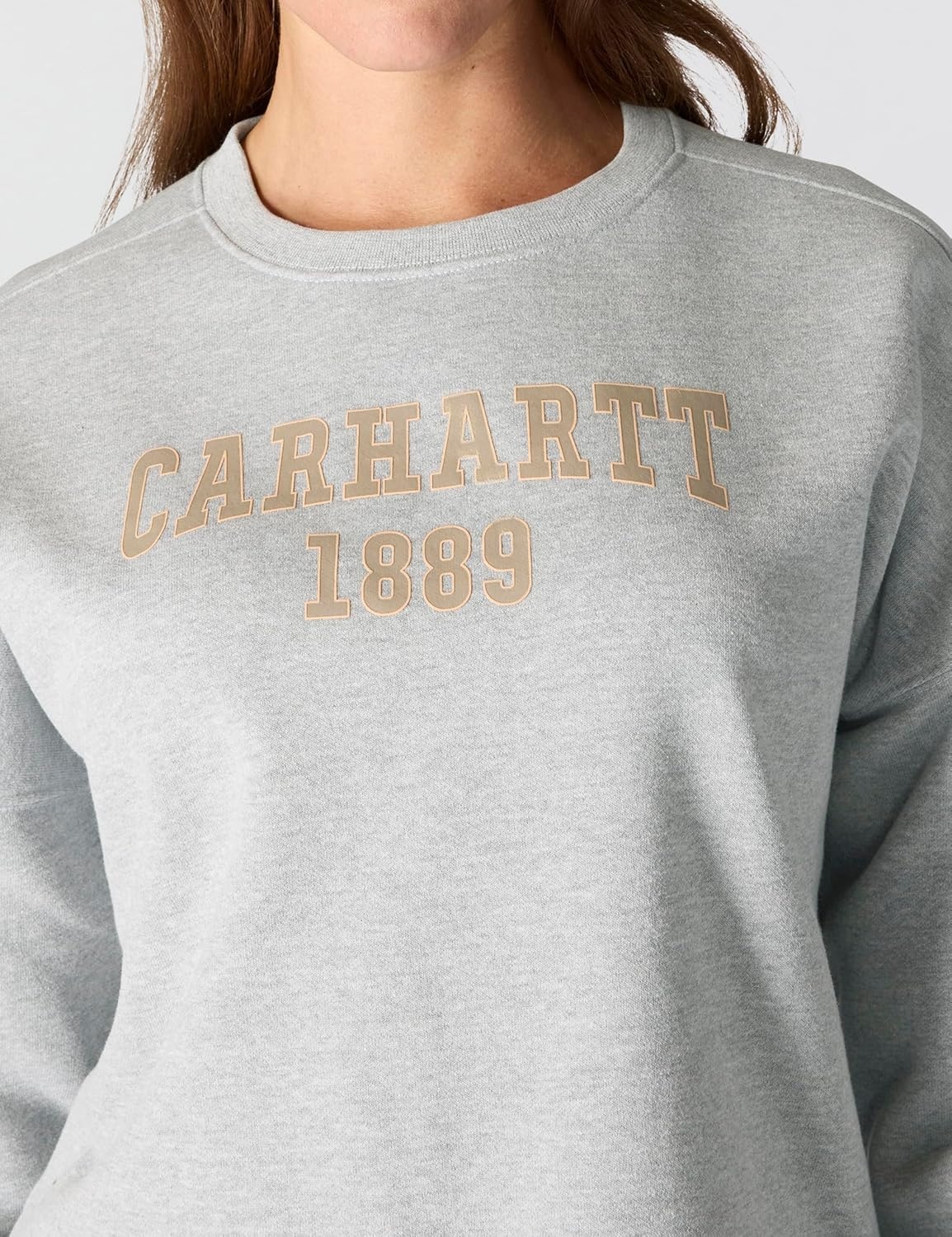 image:imageCarhartt Womens Loose Fit Midweight Carhartt Graphic SweatshirtHeather Gray
