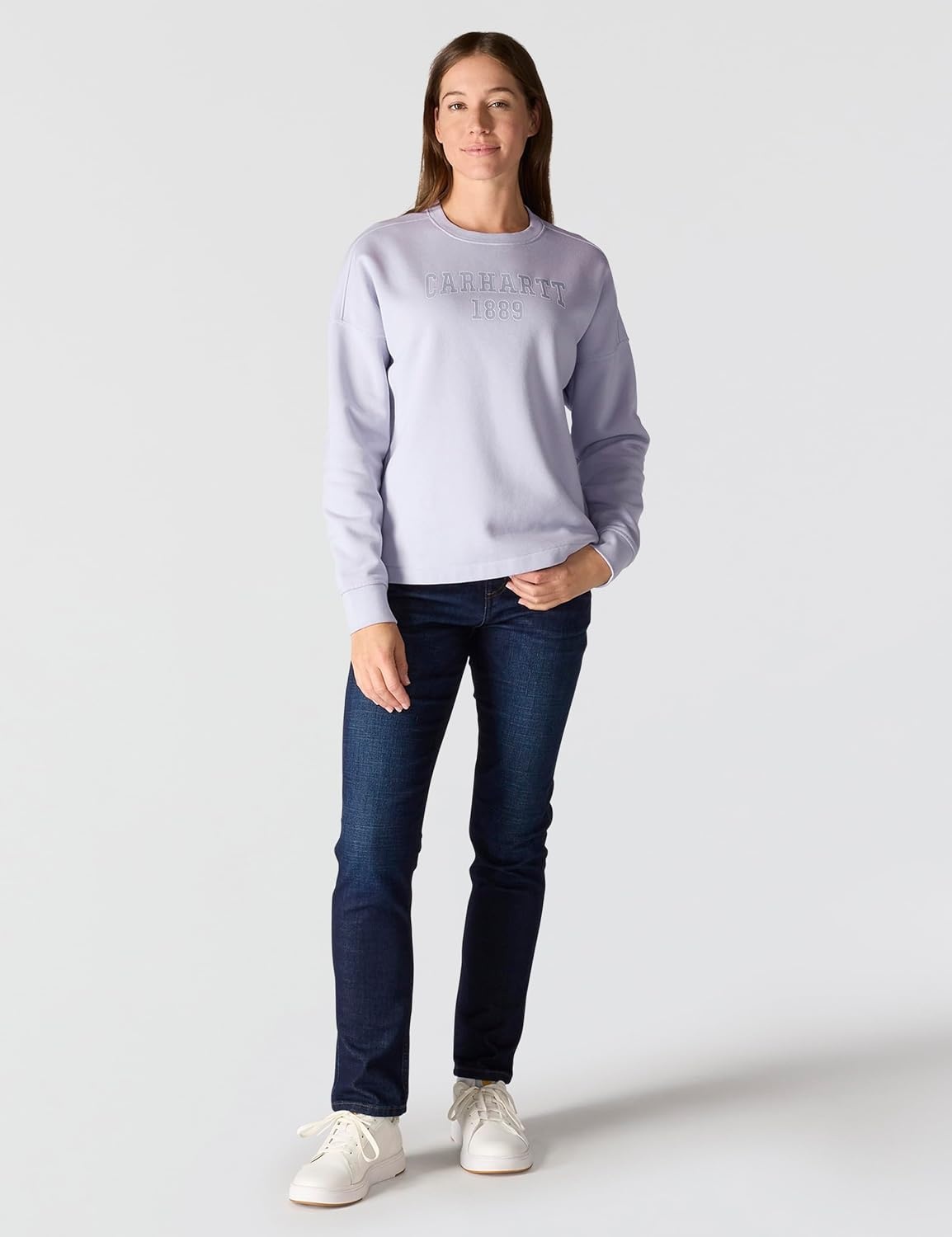 image:imageCarhartt Womens Loose Fit Midweight Carhartt Graphic SweatshirtMica