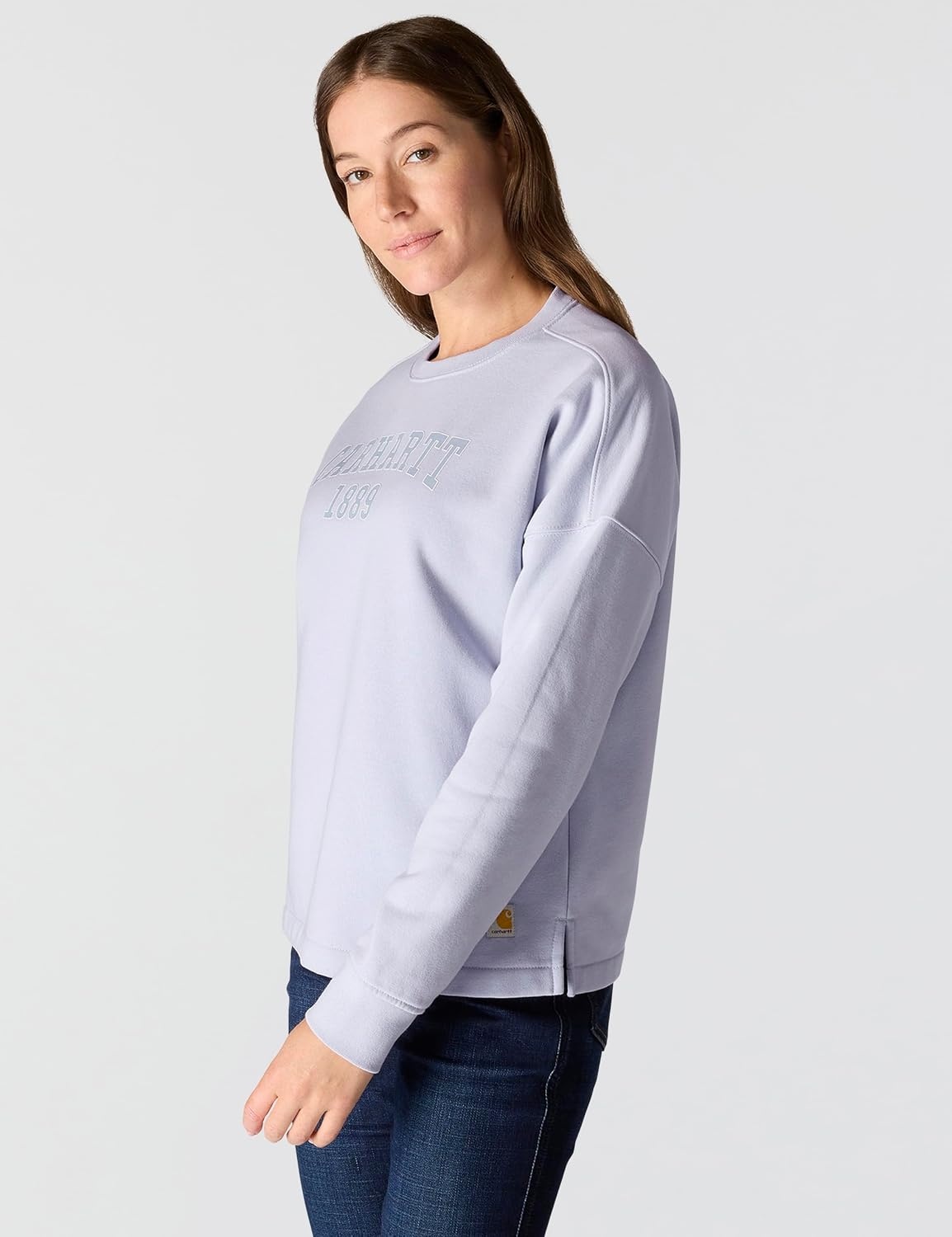 image:imageCarhartt Womens Loose Fit Midweight Carhartt Graphic SweatshirtMica