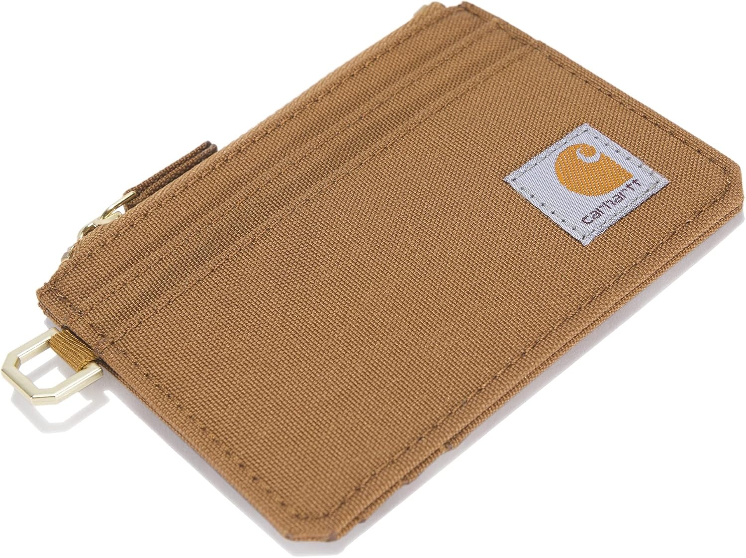 image:imageCarhartt Womens Nylon Duck Zippered Card Keeper WalletNylon Duck Zippered Carhartt Brown