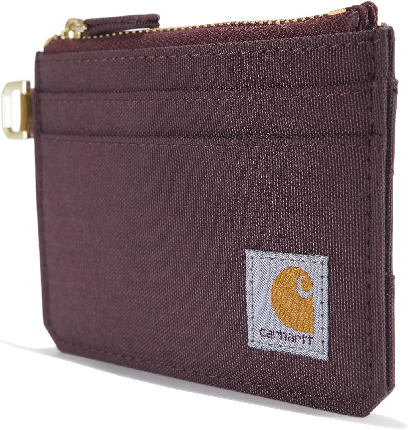 image:imageCarhartt Womens Nylon Duck Zippered Card Keeper WalletNylon Duck Zippered Deep Wine