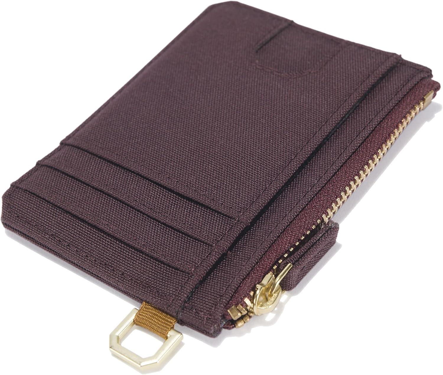 image:imageCarhartt Womens Nylon Duck Zippered Card Keeper WalletNylon Duck Zippered Deep Wine