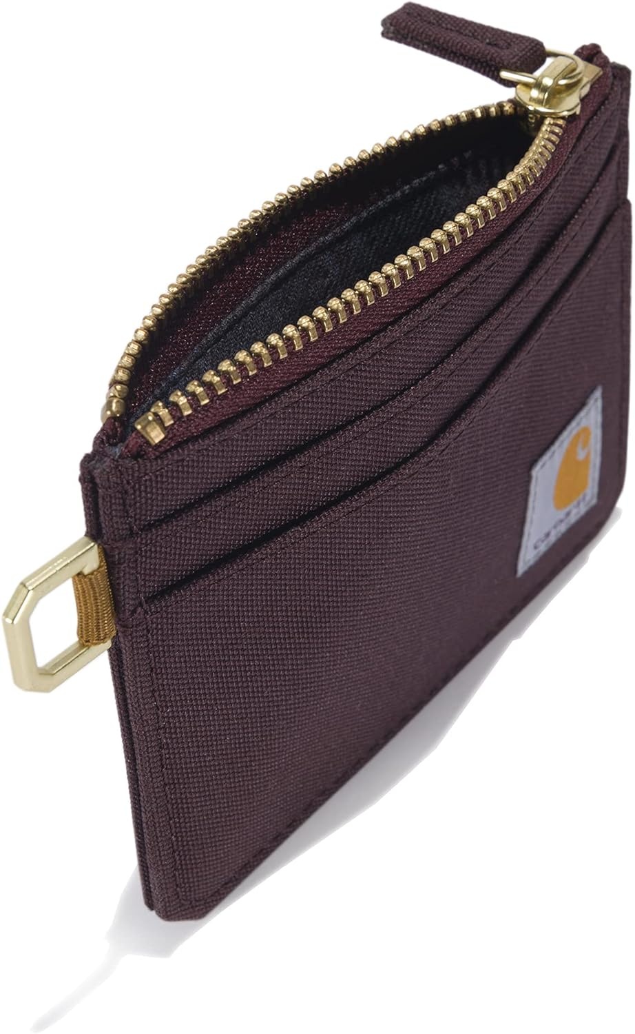 image:imageCarhartt Womens Nylon Duck Zippered Card Keeper WalletNylon Duck Zippered Deep Wine