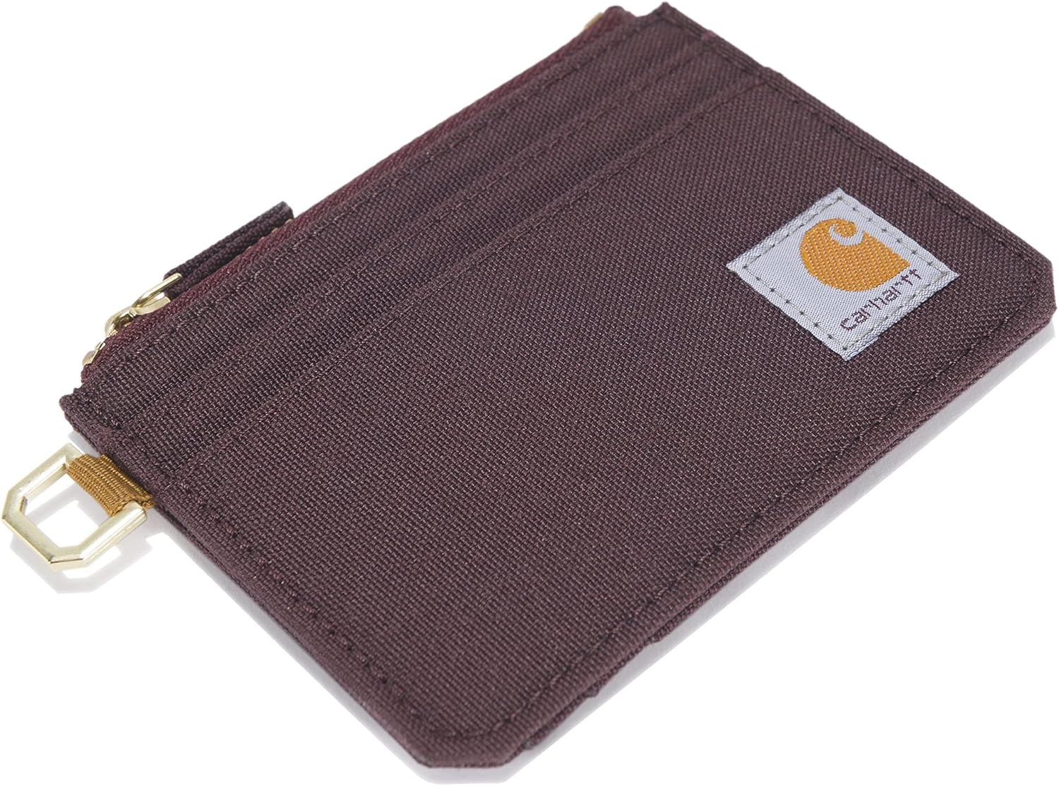 image:imageCarhartt Womens Nylon Duck Zippered Card Keeper WalletNylon Duck Zippered Deep Wine