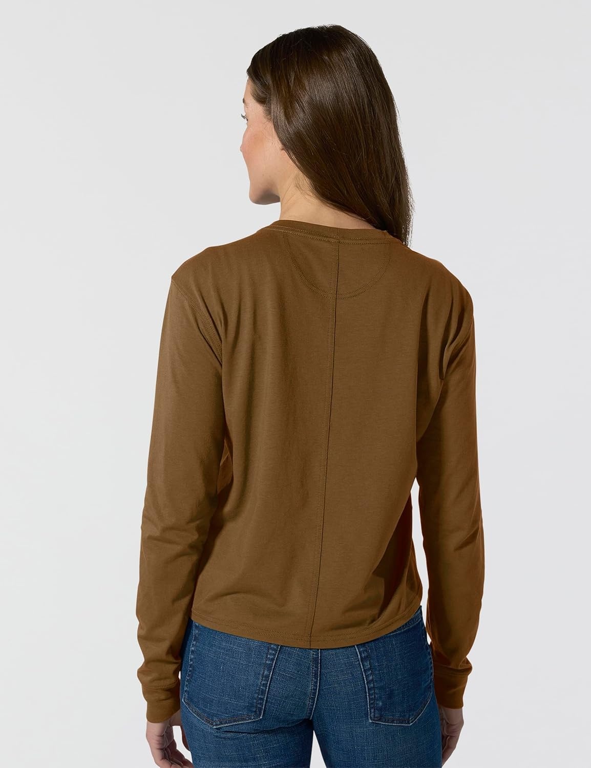 image:imageCarhartt Womens Tencel Fiber Series Loose Fit LongSleeve Pocket TShirtCarhartt Brown
