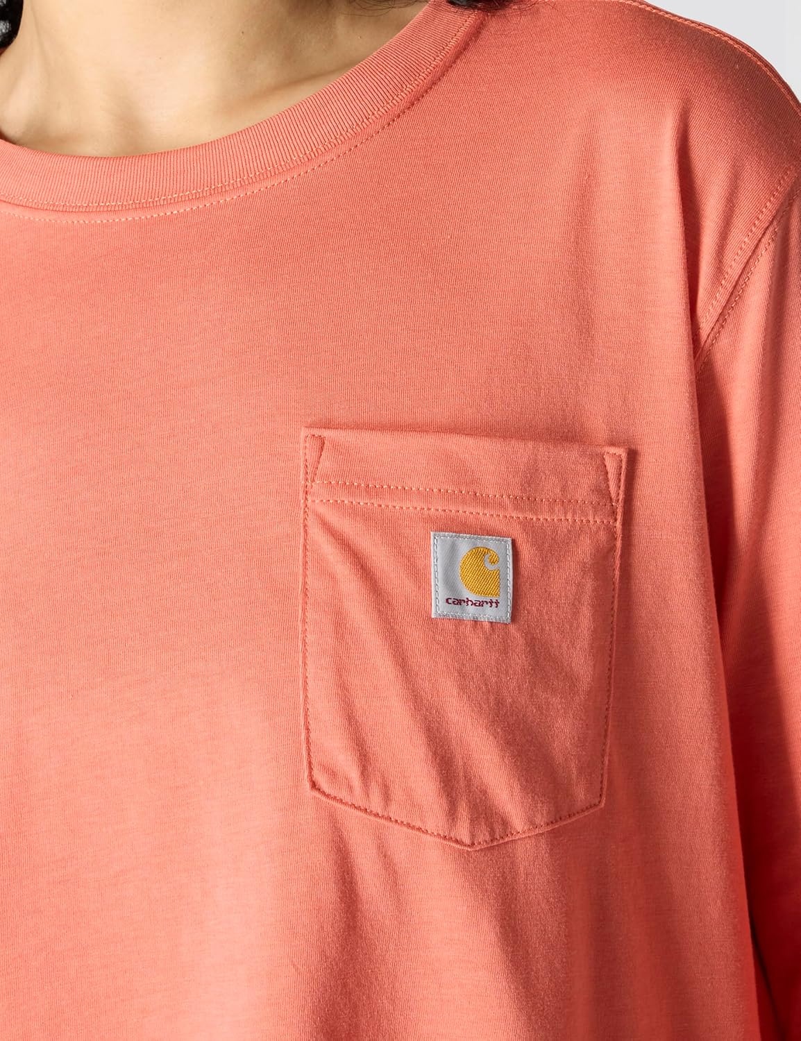 image:imageCarhartt Womens Tencel Fiber Series Loose Fit LongSleeve Pocket TShirtDusty Cedar