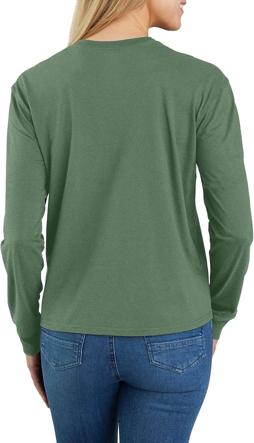 image:imageCarhartt Womens Tencel Fiber Series Loose Fit LongSleeve Pocket TShirtFrosted Balsam