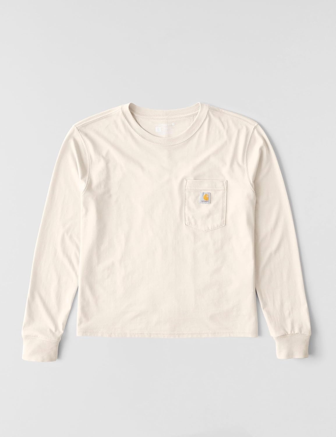 image:imageCarhartt Womens Tencel Fiber Series Loose Fit LongSleeve Pocket TShirtOat Milk Heather