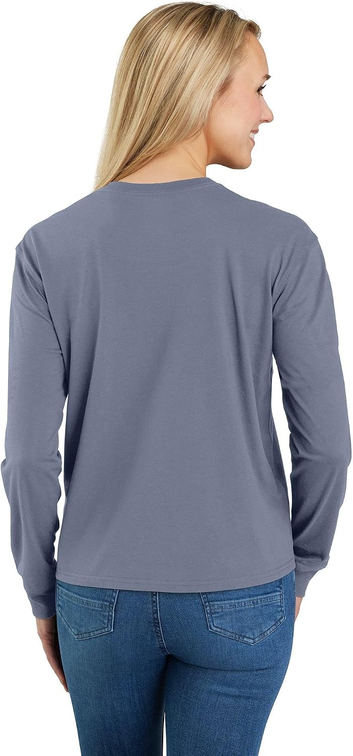 image:imageCarhartt Womens Tencel Fiber Series Loose Fit LongSleeve Pocket TShirtWisteria